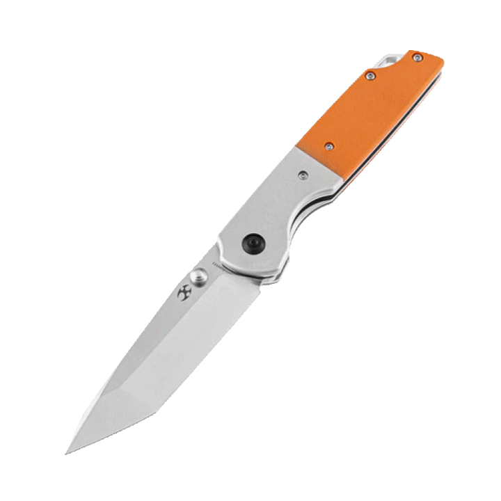 Couteau Kansept Warrior Tanto Orange Lame Acier D2 Manche G10 IKBS Linerlock Clip KT1005T3 - Livraison Gratuite