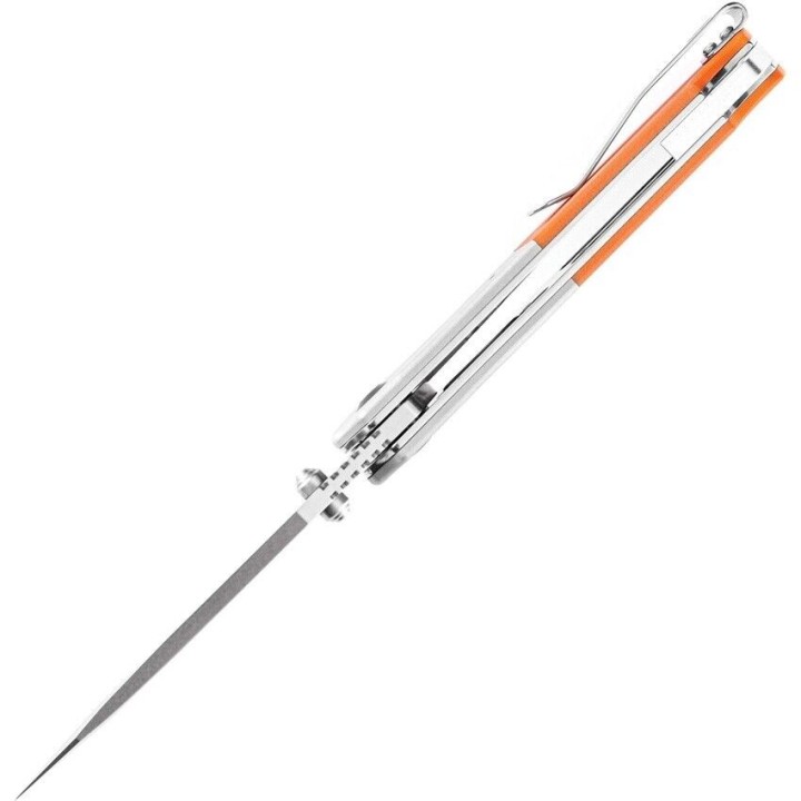 Couteau Kansept Warrior Tanto Orange Lame Acier D2 Manche G10 IKBS Linerlock Clip KT1005T3 - Livraison Gratuite