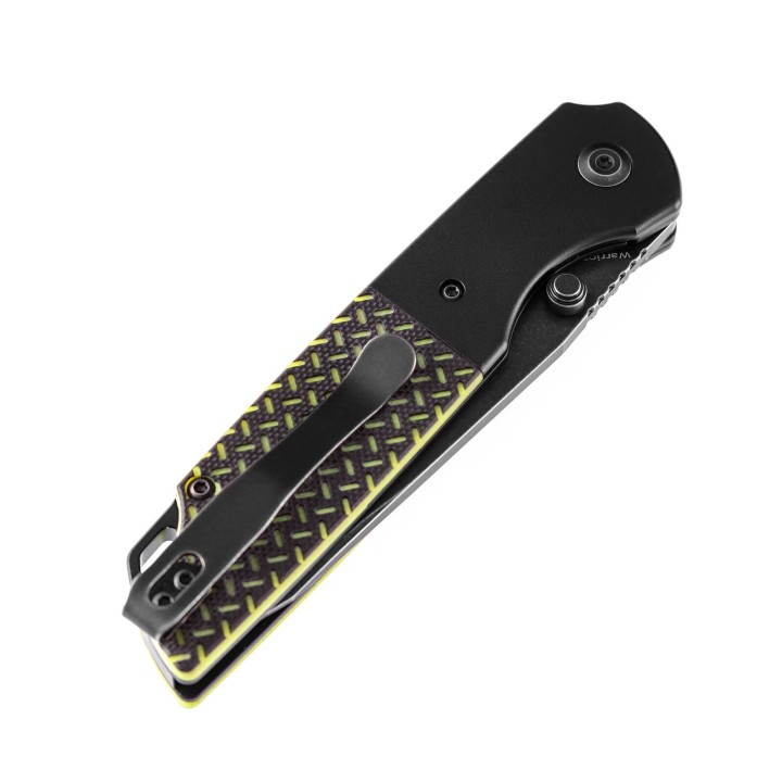 Couteau Kansept Warrior Tanto Black/Green Lame Acier D2 Manche G10 IKBS Linerlock Clip KT1005T2 - Livraison Gratuite
