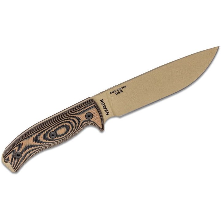 Couteau ESEE Esee-6 Desert Tan Manche Coyote Brown G10 Acier Carbone 1095 Etui USA ES6PDT005 - Livraison Gratuite