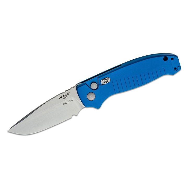 Couteau Automatique Hogue Ballista Blue AUTO Lame Acier CPM-154 Manche Aluminium Made USA HO64133 - Livraison Gratuite