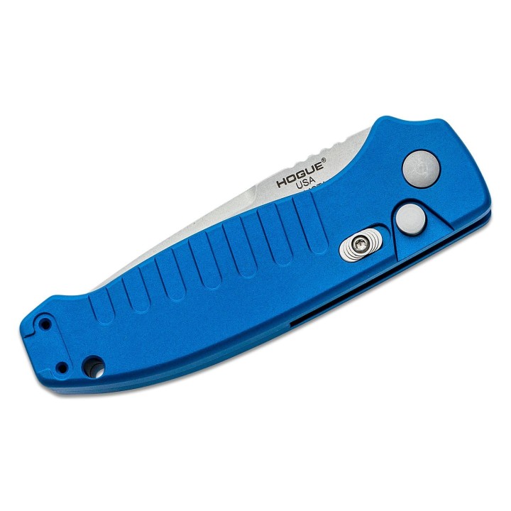 Couteau Automatique Hogue Ballista Blue AUTO Lame Tanto Acier CPM-154 Manche Aluminium Made USA HO64123 - Livraison Gratuite
