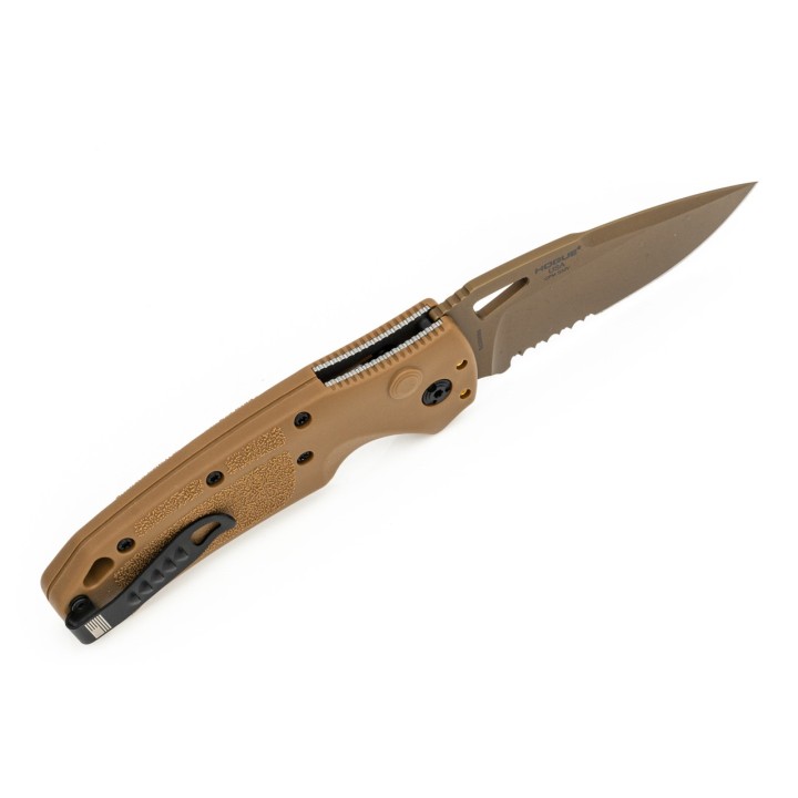 Couteau Automatique SIG Sauer K320A M17 Coyote Lame Acier S30V Manche Tan Polymère Clip USA SIG36333 - Livraison Gratuite