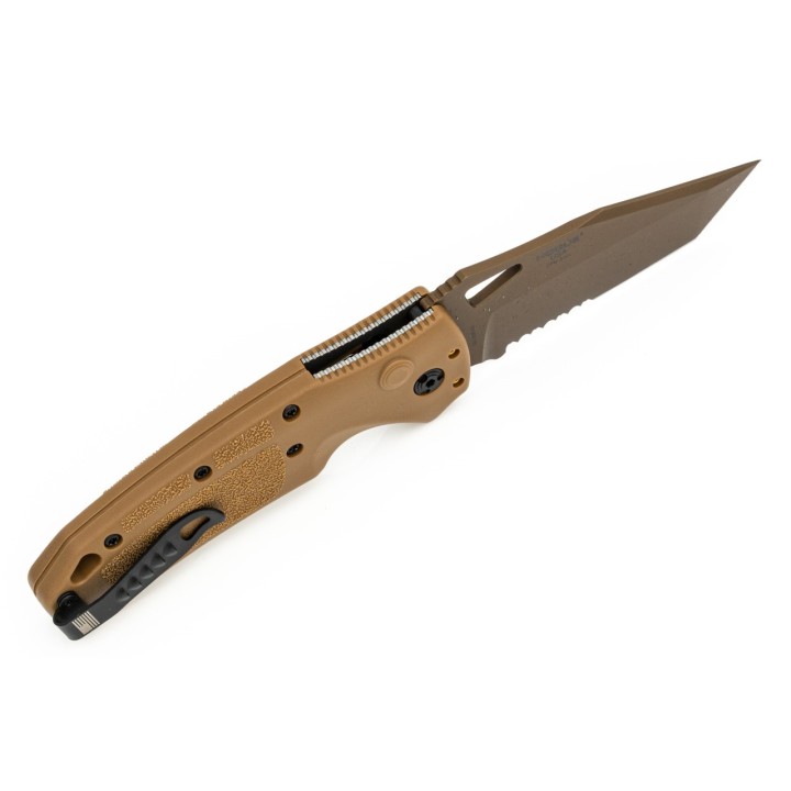 Couteau Automatique SIG Sauer K320A M17 Coyote Lame Tanto Acier S30V Manche Tan Polymère Clip USA SIG36323 - Livraison Gratuite
