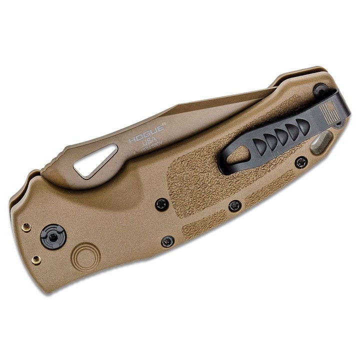 Couteau Automatique SIG Sauer K320A M17 Coyote Lame Tanto Acier S30V Manche Tan Polymère Clip USA SIG36323 - Livraison Gratuite