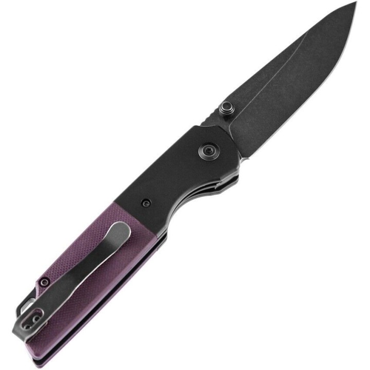 Couteau Kansept Warrior Drop Point  Purple Lame Acier D2 Manche G10 IKBS Linerlock Clip KT1005S6 - Livraison Gratuite