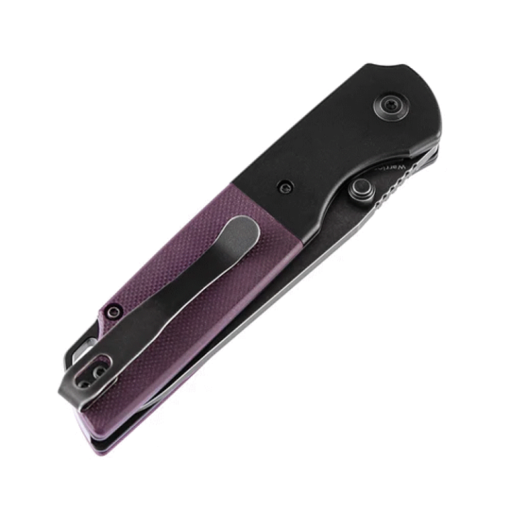 Couteau Kansept Warrior Drop Point  Purple Lame Acier D2 Manche G10 IKBS Linerlock Clip KT1005S6 - Livraison Gratuite