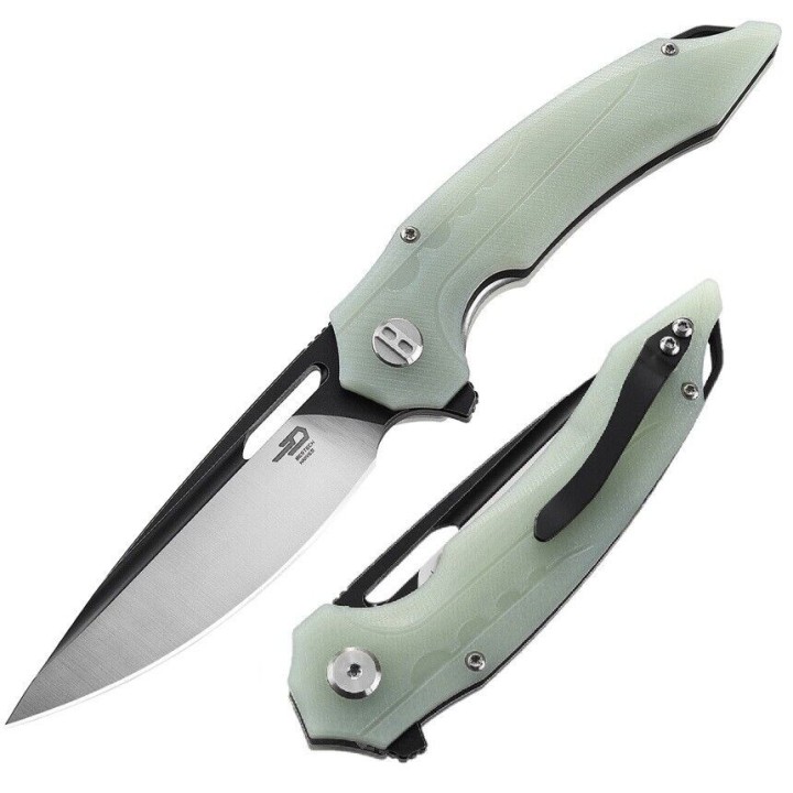 Couteau Bestech Ornetta Jade Lame Acier N690 Manche G10 IKBS Linerlock CLip BTKG50D - Livraison Gratuite