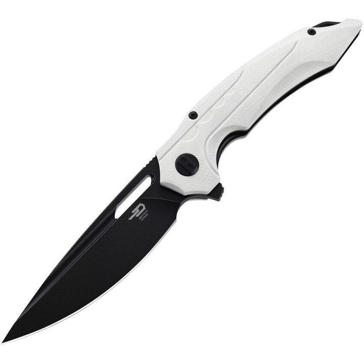 Couteau Bestech Ornetta White Lame Acier N690 Manche G10 IKBS Linerlock CLip BTKG50E - Livraison Gratuite