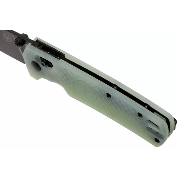 Couteau Amare Field Bro Jade Lame Acier VG-10 Manche G10 Axis Lock Clip AMR202203 - Livraison Gratuite
