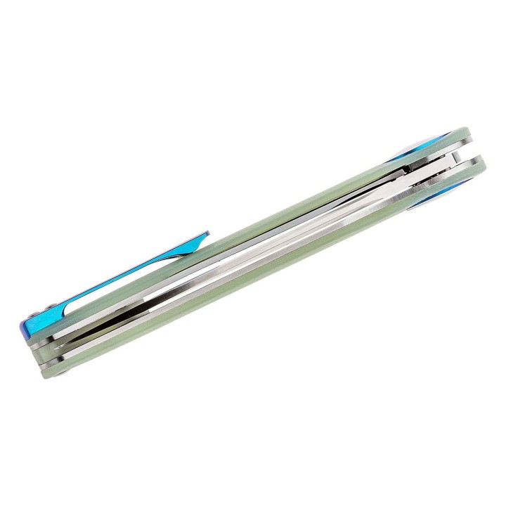 Couteau ArtisanCutlery Cazador Jade Lame Acier AR-RPM9 Satin Manche G10 IKBS Linerlock Clip ATZ1848PNTG - Livraison Gratuite