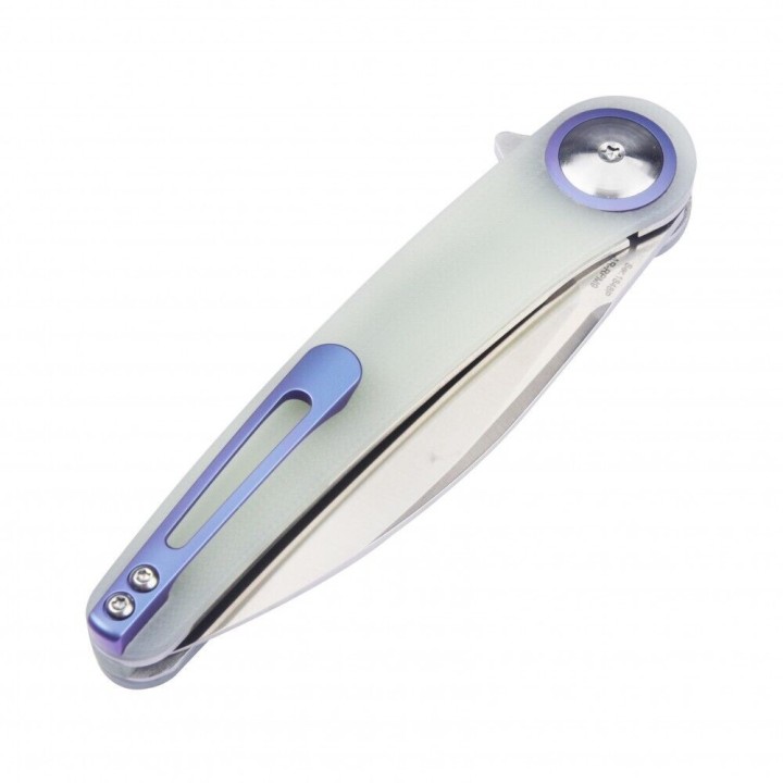 Couteau ArtisanCutlery Cazador Jade Lame Acier AR-RPM9 Satin Manche G10 IKBS Linerlock Clip ATZ1848PNTG - Livraison Gratuite
