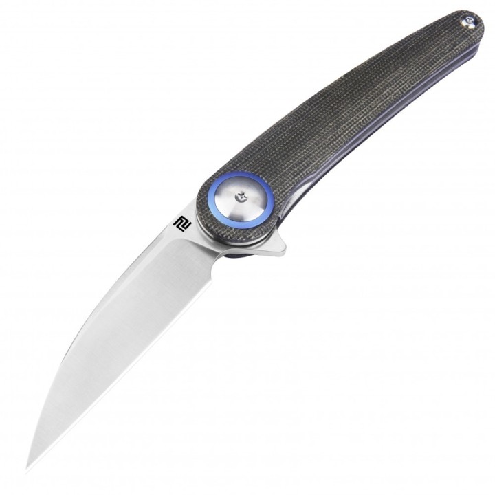 Couteau ArtisanCutlery Cazador OD Green Lame Acier AR-RPM9 Satin Manche Micarta IKBS Clip ATZ1848PODG - Livraison Gratuite