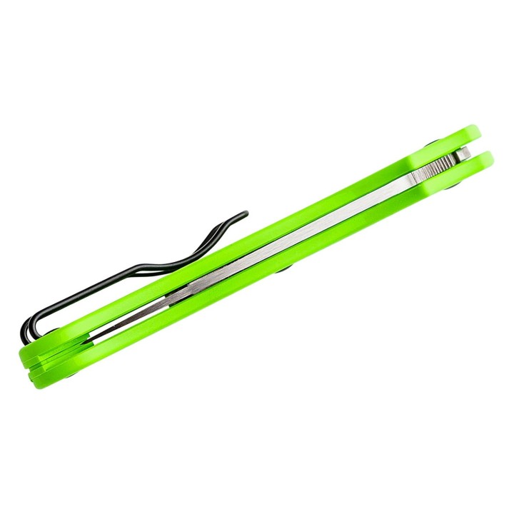 Couteau Spyderco UK Penknife Salt Green Lame Acier LC200N Manche FRN Slip Joint Clip Made USA SC94PGR - Livraison Gratuite