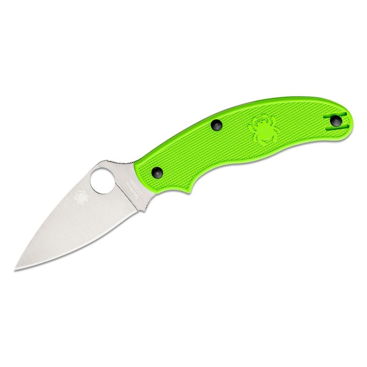 Couteau Spyderco UK Penknife Salt Green Lame Acier LC200N Manche FRN Slip Joint Clip Made USA SC94PGR - Livraison Gratuite