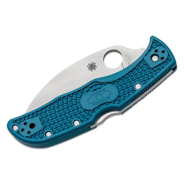 Couteau Spyderco Endela Lightweight K390 Lame Acier K390 Manche FRN Bleu Locback Japan SC243FPWK390 - Livraison Gratuite