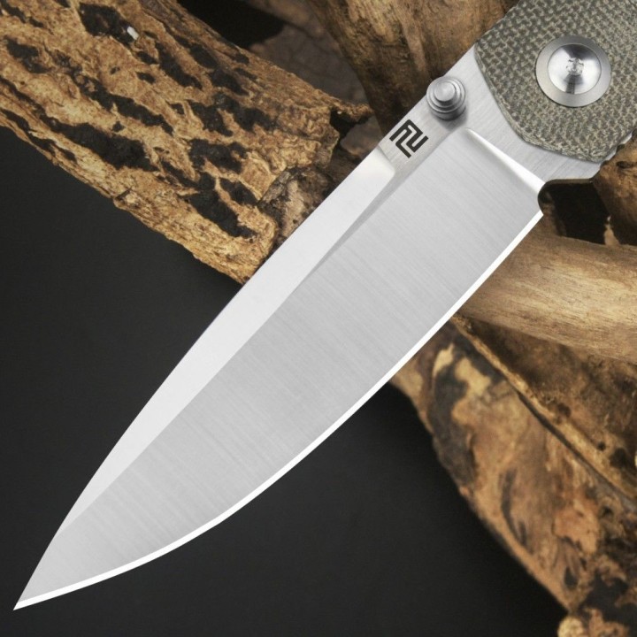 Couteau ArtisanCutlery Sirius Green Manche Micarta Lame Acier S35VN IKBS Linerlock Clip ATZ1849PODG - Livraison Gratuite