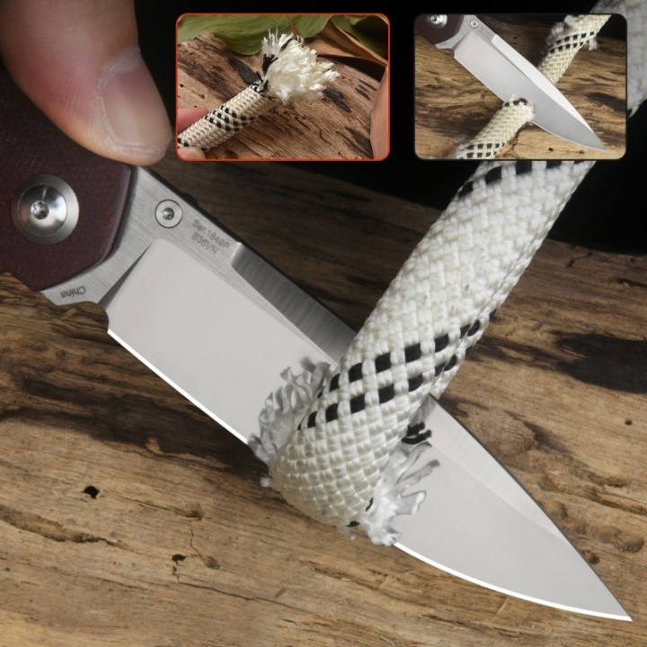Couteau ArtisanCutlery Sirius Burgandy Manche Micarta Lame Acier S35VN IKBS Linerlock Clip ATZ1849PDRC - Livraison Gratuite