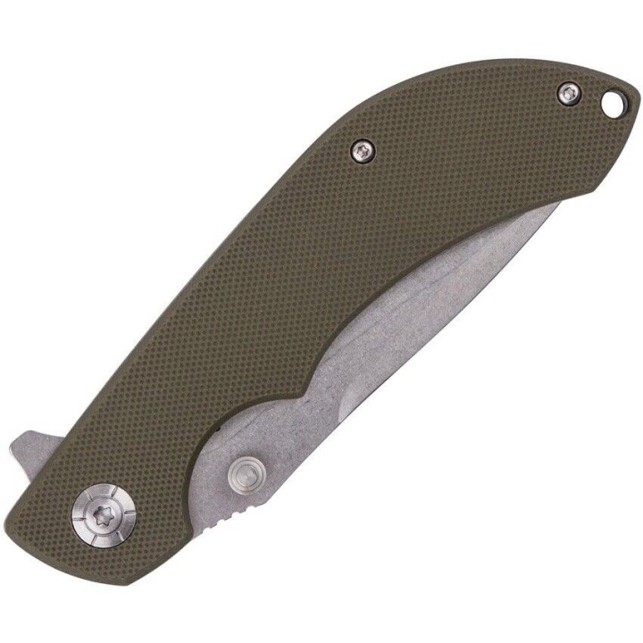 Couteau SKIF Spyke Olive Manche G10 Lame Acier 8Cr14MoV Linerlock Clip SKFIS011OG - Livraison Gratuite