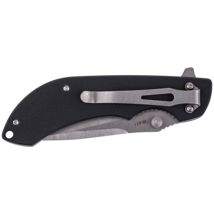 Couteau SKIF Spyke Black Manche G10 Lame Acier 8Cr14MoV Linerlock Clip SKFIS011B - Livraison Gratuite