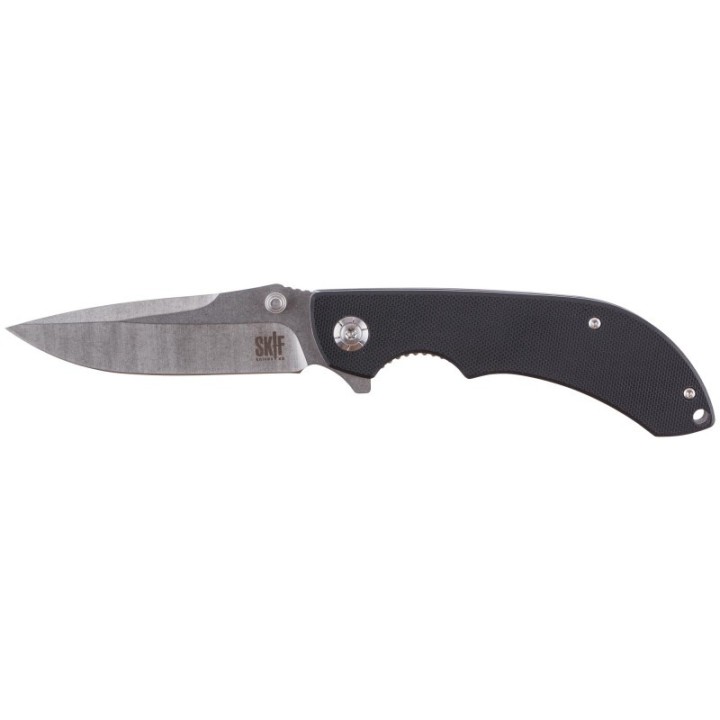 Couteau SKIF Spyke Black Manche G10 Lame Acier 8Cr14MoV Linerlock Clip SKFIS011B - Livraison Gratuite
