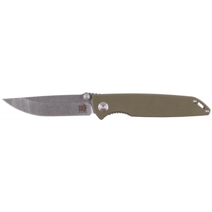 Couteau SKIF Stylus Olive Manche G10 Lame Acier 8Cr14MoV Linerlock Clip SKFIS009OG - Livraison Gratuite