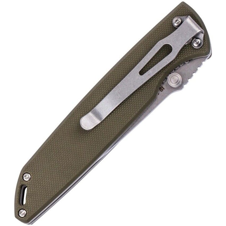 Couteau SKIF Stylus Olive Manche G10 Lame Acier 8Cr14MoV Linerlock Clip SKFIS009OG - Livraison Gratuite