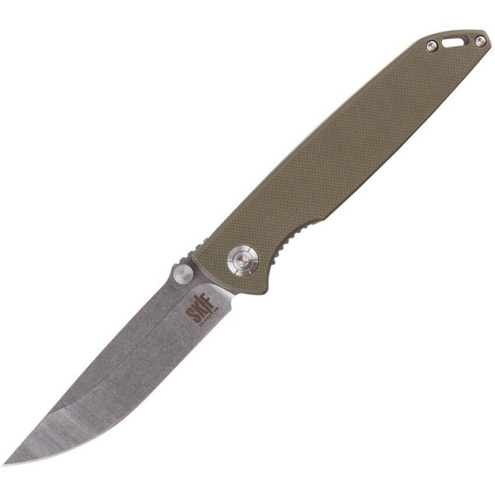 Couteau SKIF Stylus Olive Manche G10 Lame Acier 8Cr14MoV Linerlock Clip SKFIS009OG - Livraison Gratuite