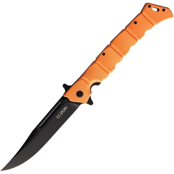 Couteau Cold Steel Large Luzon Orange Lame Acier 8Cr13MoV Manche GFN Linerlock Clip CS20NQXORBK - Livraison Gratuite