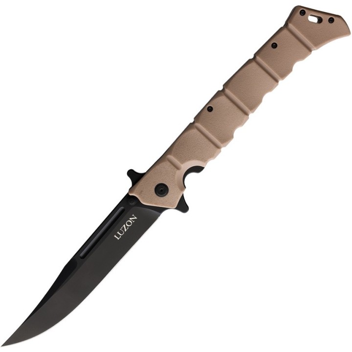 Couteau Cold Steel Large Luzon Desert Tan Lame Acier 8Cr13MoV Manche GFN Linerlock Clip CS20NQXDTBK - Livraison Gratuite