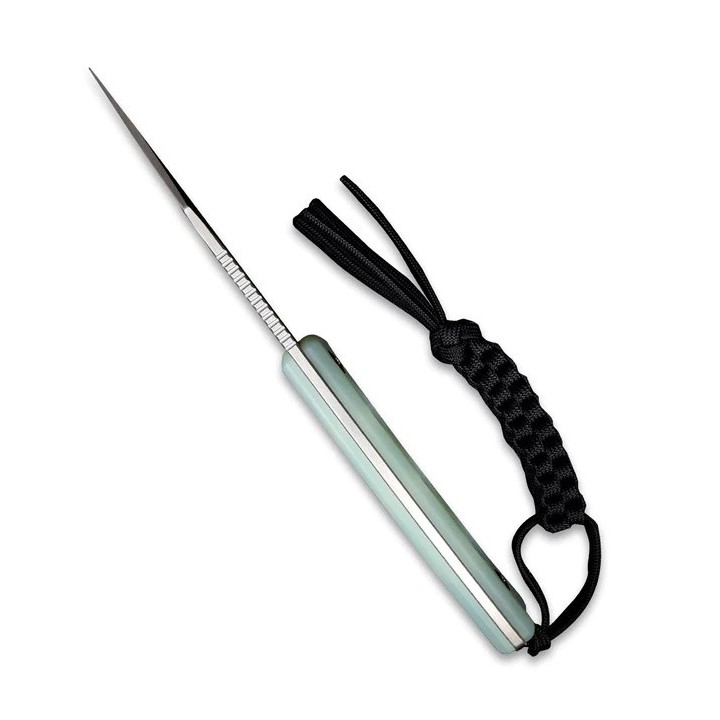 Couteau SENCUT Waxahachie Jade Manche G10 Lame Acier 9Cr18MoV Satin Etui Kydex SA11B - Livraison Gratuite