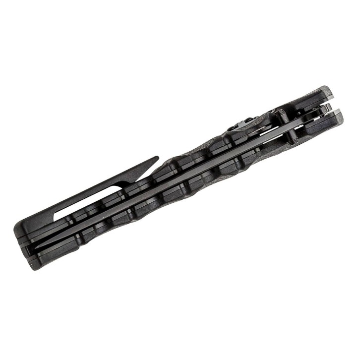Couteau Cold Steel Medium Luzon Black Lame Acier 8Cr13MoV Black Manche GFN Leaf Spring Lock CS20NQLBKBK - Livraison Gratuite