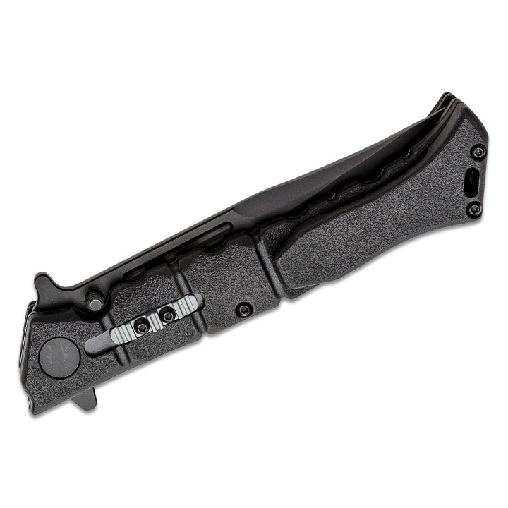 Couteau Cold Steel Medium Luzon Black Lame Acier 8Cr13MoV Black Manche GFN Leaf Spring Lock CS20NQLBKBK - Livraison Gratuite