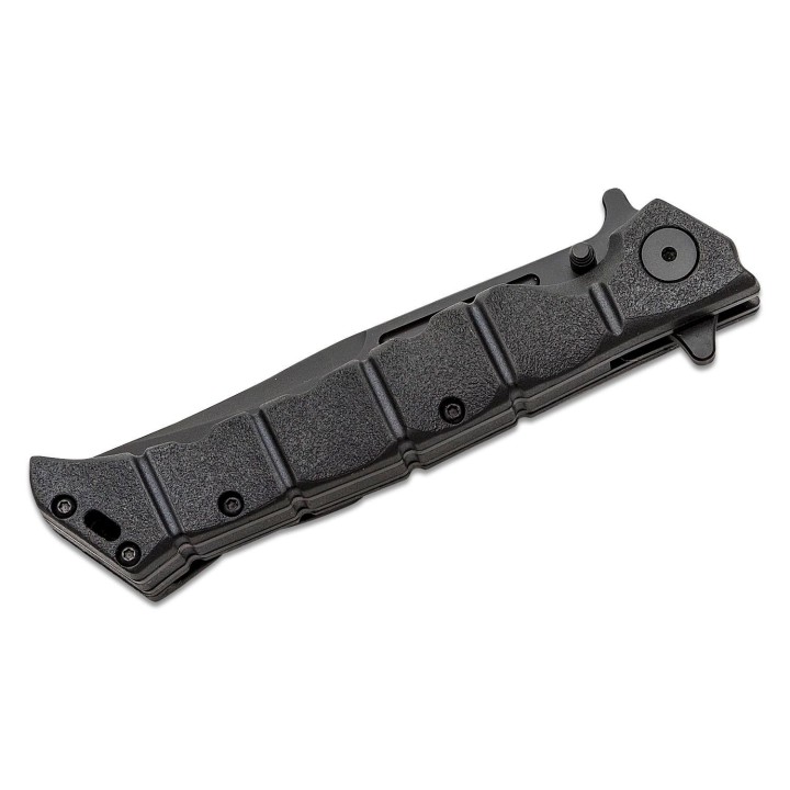 Couteau Cold Steel Medium Luzon Black Lame Acier 8Cr13MoV Black Manche GFN Leaf Spring Lock CS20NQLBKBK - Livraison Gratuite