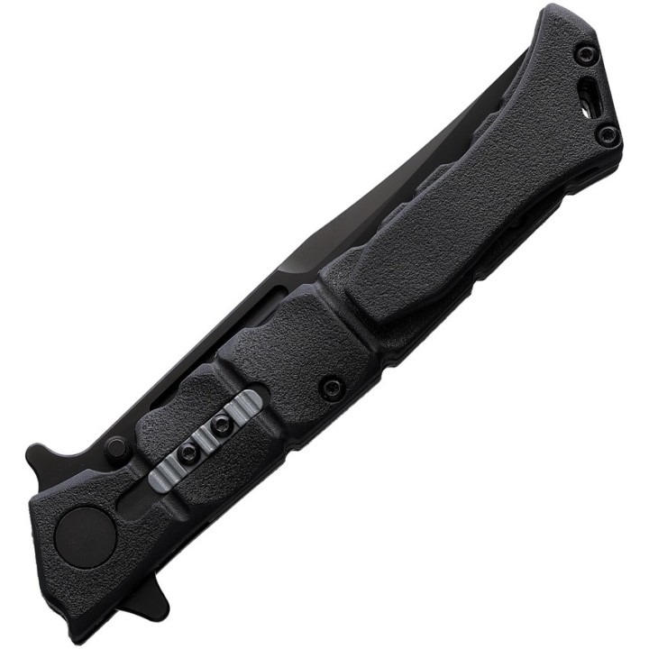 Couteau Cold Steel Medium Luzon Black Lame Acier 8Cr13MoV Black Manche GFN Leaf Spring Lock CS20NQLBKBK - Livraison Gratuite
