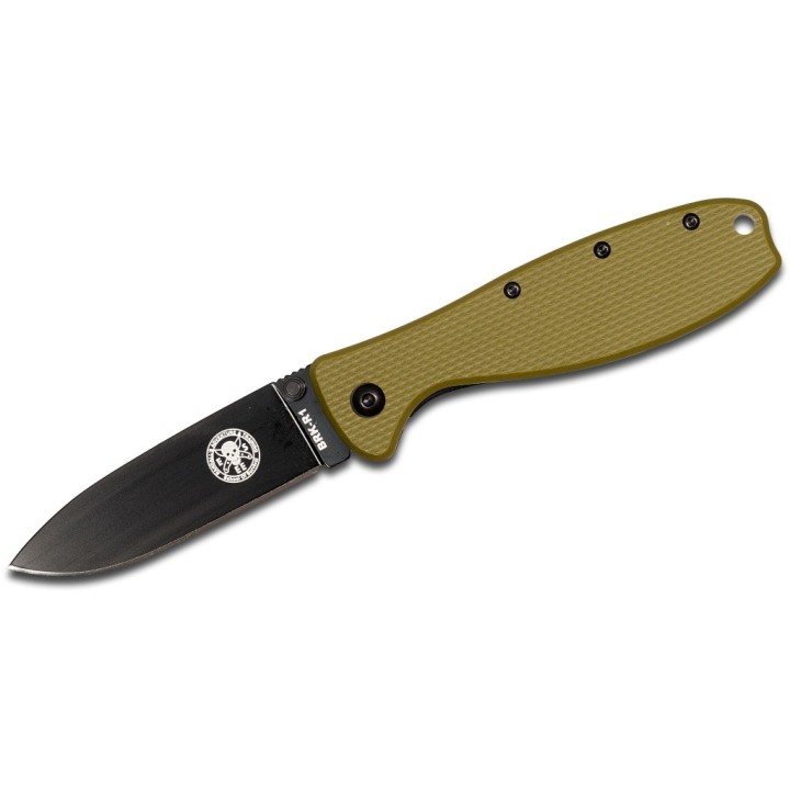 Couteau Esee Zancudo Olive Lame Black Acier D2 Manche FRN Framelock BRKR2ODB - Livraison Gratuite