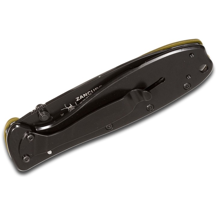 Couteau Esee Zancudo Olive Lame Black Acier D2 Manche FRN Framelock BRKR2ODB - Livraison Gratuite