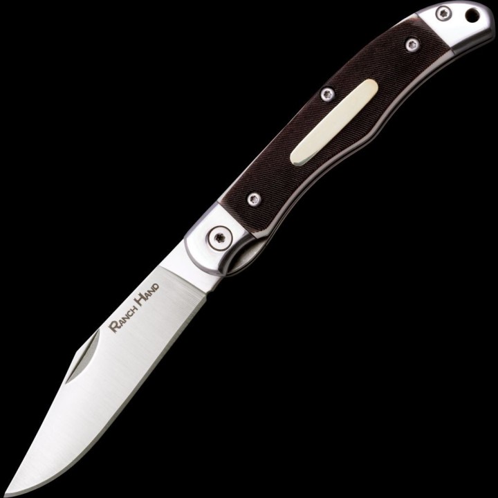 Couteau Cold Steel Ranch Hand Faux Sawed Bone Lame Acier SK5 Manche Polymère Linerlock Etui Cuir CSFL3RB - Livraison Gratuite