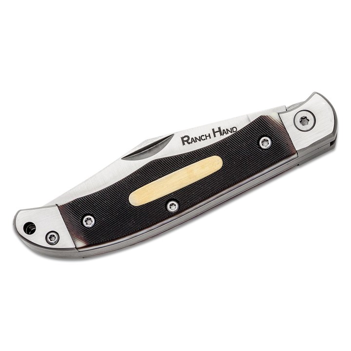 Couteau Cold Steel Ranch Hand Faux Sawed Bone Lame Acier SK5 Manche Polymère Linerlock Etui Cuir CSFL3RB - Livraison Gratuite
