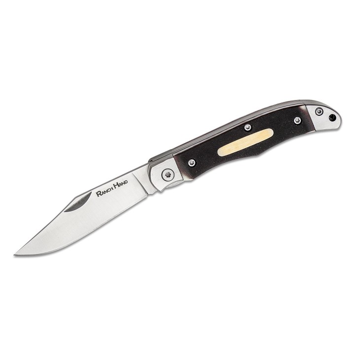 Couteau Cold Steel Ranch Hand Faux Sawed Bone Lame Acier SK5 Manche Polymère Linerlock Etui Cuir CSFL3RB - Livraison Gratuite