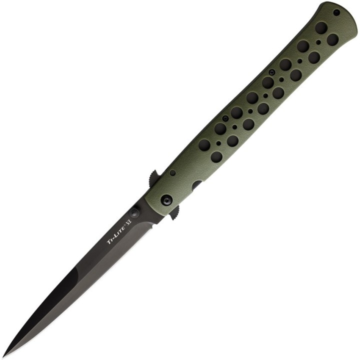 Couteau Cold Steel Ti-Lite 6 OD Green Lame Acier AUS-8 Manche Zytel Linerlock CS26SXPODBK - Livraison Gratuite