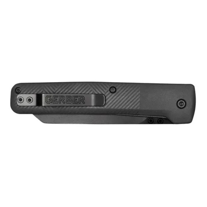 Couteau Gerber Pledge Black Lame Wharncliffe 7Cr17MoV Manche FRN Linerlock Clip G1883 - Livraison Gratuite