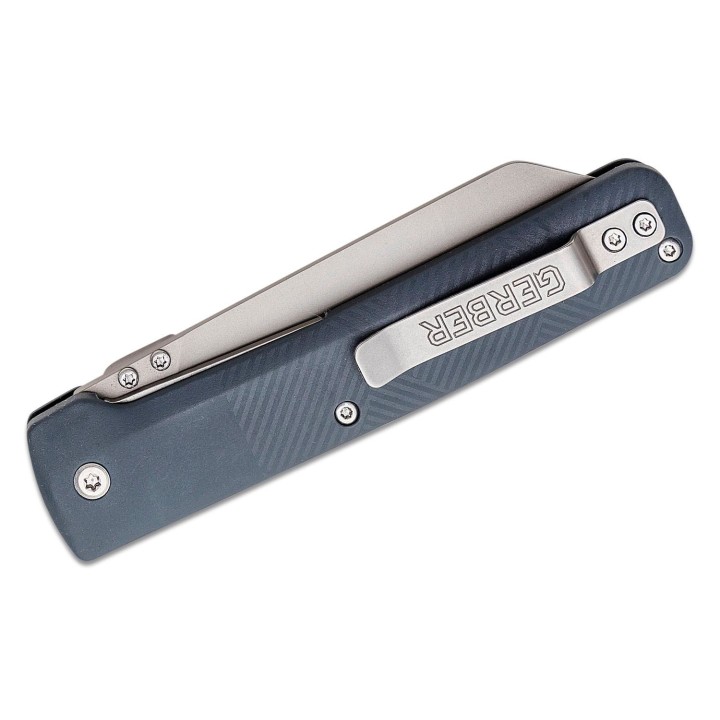 Couteau Gerber Pledge Bue Lame Wharncliffe 7Cr17MoV Manche FRN Linerlock Clip G1884 - Livraison Gratuite