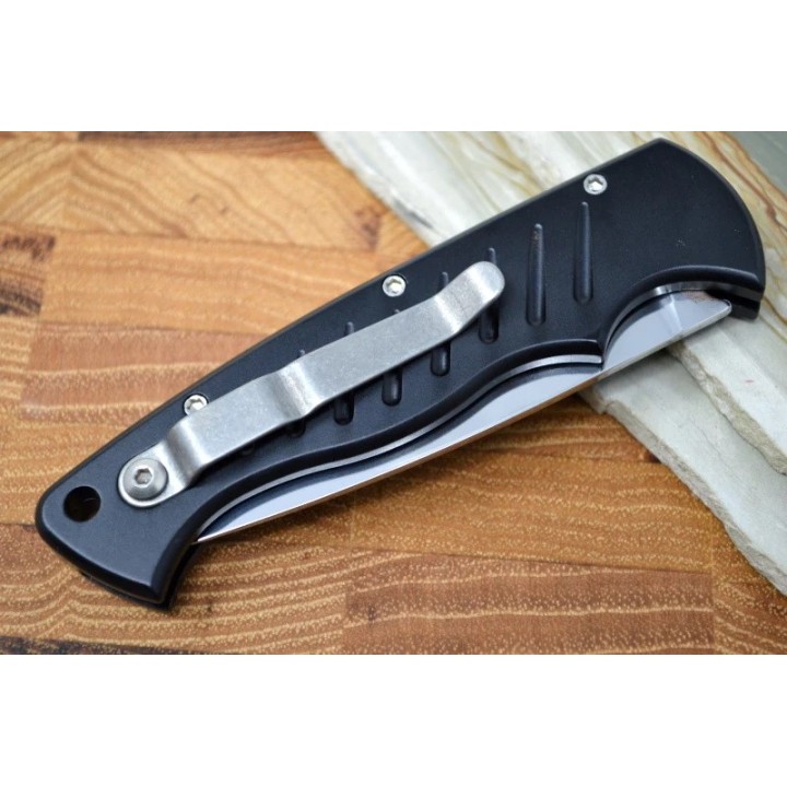 Couteau Automatique Piranha Fingerling Black Lame Acier 154Cm Manche Aluminium Button Lock Clip USA PKCP2BK - Livraison Gratuite
