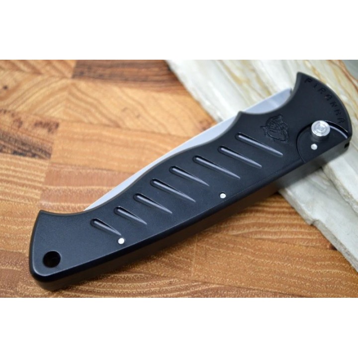 Couteau Automatique Piranha Fingerling Black Lame Acier 154Cm Manche Aluminium Button Lock Clip USA PKCP2BK - Livraison Gratuite