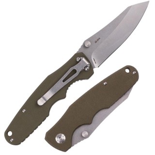 Couteau SKIF Cutter Olive Manche G10 Lame Acier 8Cr13MoB Linerlock Clip SKFIS004OG - Livraison Gratuite