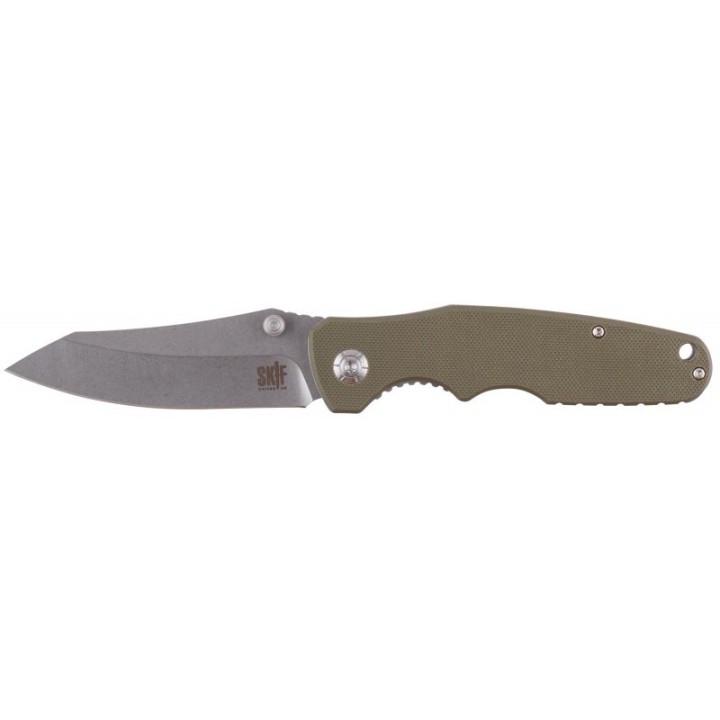 Couteau SKIF Cutter Olive Manche G10 Lame Acier 8Cr13MoB Linerlock Clip SKFIS004OG - Livraison Gratuite