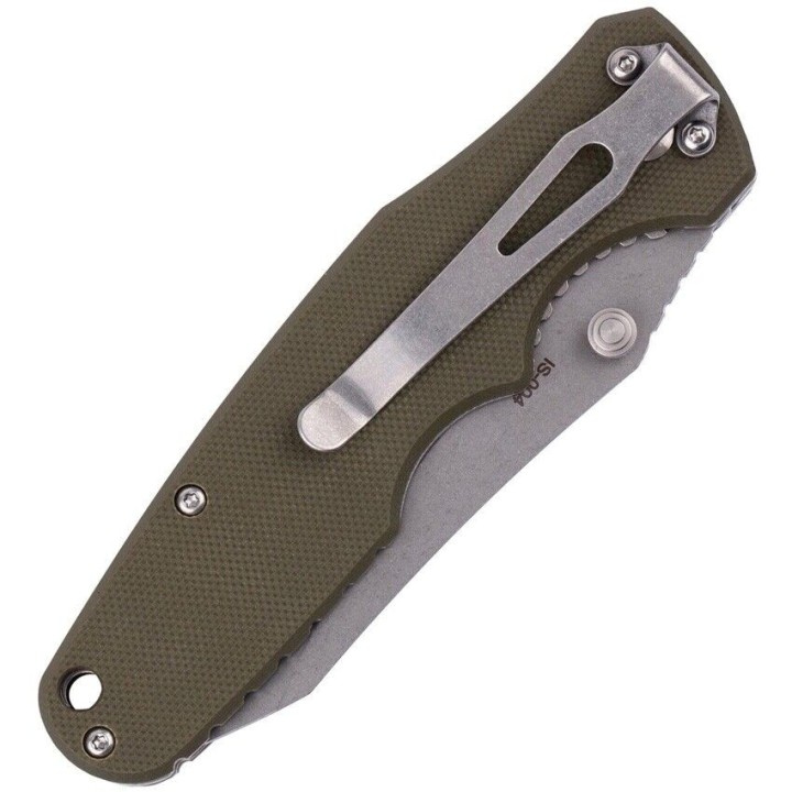 Couteau SKIF Cutter Olive Manche G10 Lame Acier 8Cr13MoB Linerlock Clip SKFIS004OG - Livraison Gratuite