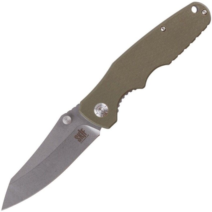 Couteau SKIF Cutter Olive Manche G10 Lame Acier 8Cr13MoB Linerlock Clip SKFIS004OG - Livraison Gratuite