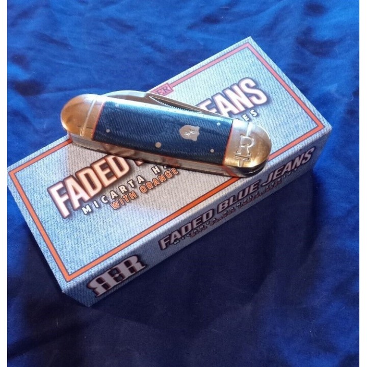 Couteau Bouledogue Canif 2 Lames Acier 440 Manche Micarta Rough Ryder Large Toenail RR2348 - Livraison Gratuite